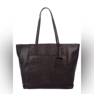 Tumi Ticon Q Black Leather Tote